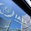 Biểu tượng Cơ quan Năng lượng Nguyên tử Quốc tế (IAEA). (Ảnh: IRNA/TTXVN)