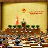 Quốc hội làm việc tại hội trường. (Ảnh: Doãn Tấn/TTXVN)