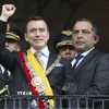 Ông Daniel Noboa tuyên thệ nhậm chức Tổng thống Ecuador tại Quito năm 2023. (Ảnh: AFP/TTXVN)