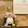 Phó Chủ tịch Quốc hội Nguyễn Hồng Diên phát biểu tại buổi làm việc. (Ảnh: Diệp Trương/TTXVN)