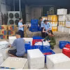 Lực lượng chức năng đã phát hiện, thu giữ gần 1.000 kg hàng hoá là thực phẩm không rõ nguồn gốc, không đảm bảo chất lượng vệ sinh an toàn thực phẩm như: hành phi, bò khô, ruốc…(Ảnh TTXVN phát)