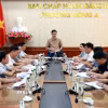 Ban Chấp hành Đảng ủy phường Đông A (Ninh Bình) thống nhất phương án sắp xếp tổ dân phố trên địa bàn. (Ảnh: Nguyễn Lành/TTXVN)