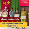 Phụ nữ tại Thành phố Hồ Chí Minh sinh đủ 2 con trước 35 tuổi được hỗ trợ 5 triệu đồng. (Ảnh: Vietnam+)