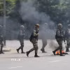 Quân đội Nepal tuần tra tại Kathmandu sau khi chính phủ ban hành lệnh giới nghiêm, ngày 9/9/2025. (Ảnh: AA/TTXVN)