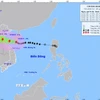 Thông tin về cơn bão số 5 lúc 21 giờ ngày 24/08. (Ảnh: TTXVN)