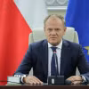 Thủ tướng Ba Lan Donald Tusk phát biểu tại Vacsava. (Ảnh: PAP/TTXVN)