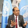 Ông Vinod Ahuja, Trưởng đại diện Tổ chức Lương thực và Nông nghiệp Liên hợp quốc (FAO) tại Việt Nam trả lời phỏng vấn TTXVN. (Ảnh: TTXVN phát)