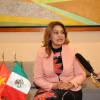 Hạ nghị sĩ Ana Karina Rojo Pimentel – Chủ tịch Ủy ban Phúc lợi Hạ viện đồng thời là Chủ tịch Nhóm Nghị sĩ Hữu nghị Mexico – Việt Nam – trả lời phóng viên TTXVN tại địa bàn. (Ảnh: Phi Hùng/ TTXVN).