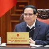Thủ tướng Phạm Minh Chính chủ trì Phiên họp thứ 11 Ban Chỉ đạo tinh gọn bộ máy của Chính phủ. (Ảnh: Dương Giang/TTXVN)