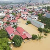 Nhiều khu vực của Bắc Ninh bị nước lũ bủa vây. (Ảnh: Thanh Thương/TTXVN)
