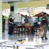 Cảnh sát làm nhiệm vụ tại hiện trường vụ xả súng ở một trường học của tỉnh Nonthaburi, Thái Lan, ngày 7/8/2026. Vụ xả súng đã khiến 8 người thiệt mạng, hơn 30 người bị thương. (Ảnh: THX/TTXVN phát)