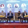 Các chuyên gia thảo luận cơ hội hợp tác Việt Nam-EU tại diễn đàn. (Ảnh: Xuân Anh/TTXVN)