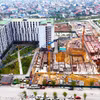 Dự án thí điểm nhà ở xã hội giai đoạn 2I tại phường Thành Sen, Hà Tĩnh, gồm 3 tòa nhà cao 12 tầng, cung cấp hơn 500 căn hộ. (Ảnh: Hữu Quyết/TTXVN)
