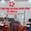 Trung tâm Phục vụ Hành chính công xã Bình Xa, Tuyên Quang. (Ảnh: Thanh Vân/TTXVN)