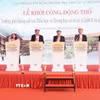 Nghi thức khởi công Trường Phổ thông nội trú liên cấp Tiểu học và Trung học cơ sở tại xã A Lưới 2, A Lưới 5. (Ảnh: Văn Dũng/TTXVN)
