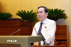 Chủ tịch Quốc hội Trần Thanh Mẫn phát biểu khai mạc Hội nghị. (Ảnh: Doãn Tấn/TTXVN)