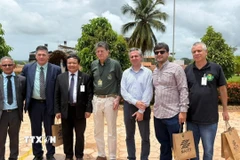 Đại sứ làm việc với Chủ tịch công ty mía đường Maiti. (Ảnh: Đại sứ quán Brazil)