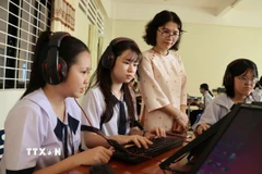 Trường THPT Chuyên Nguyễn Du (phường Tân An, tỉnh Đắk Lắk), quan tâm, đào tạo nâng cao chất lượng giáo dục mũi nhọn. (Ảnh: TTXVN phát)