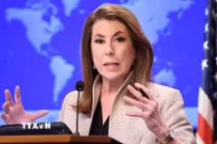 Người phát ngôn Bộ Ngoại giao Mỹ Tammy Bruce. (Ảnh: IRNA/TTXVN)