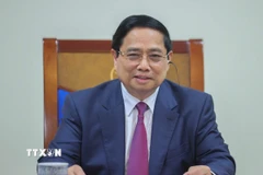 Thủ tướng Phạm Minh Chính điện đàm với Thủ tướng Campuchia Hun Manet. (Ảnh: Dương Giang/TTXVN)