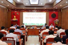 Quang cảnh hội nghị lần thứ nhất Ban Chấp hành Đảng bộ tỉnh Khánh Hòa nhiệm kỳ 2025-2030. (Ảnh: Công Thử/TTXVN)