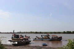 Khu vực xây dựng bến thủy nội địa. (Ảnh: Thanh Hòa/TTXVN)