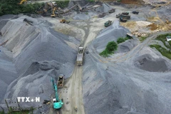 Một mỏ khai thác đá. (Ảnh: Quốc Khánh/TTXVN)