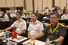 Đoàn Việt Nam tham gia Hội nghị. (Ảnh: Đào Trang/TTXVN)
