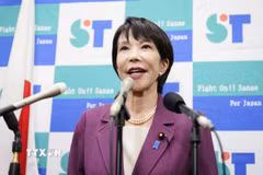 Ứng cử viên Thủ tướng Nhật Bản, cựu Bộ trưởng Nội vụ Sanae Takaichi. (Ảnh: Kyodo/TTXVN)