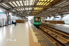 Tàu điện đường sắt Cát Linh-Hà Đông. (Ảnh: Quốc Khánh/TTXVN)