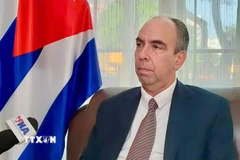 Đại sứ Cuba Rogelio Polanco Fuentes trả lời phỏng vấn TTXVN. (Ảnh: TTXVN phát)