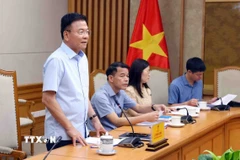 Phó Thủ tướng Lê Thành Long phát biểu. (Ảnh: Phạm Kiên/TTXVN)