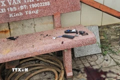 Hiện trường vụ việc. (Ảnh: Đậu Tất Thành/TTXVN)