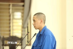 Bị cáo Lâm Hiếu Tài tại phiên xét xử. (Ảnh: TTXVN phát)