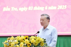 Tổng Bí thư Tô Lâm phát biểu chỉ đạo. (Ảnh: Thống Nhất/TTXVN)