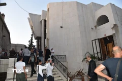 Nhà thờ Thánh Elias ở thủ đô Damascus, Syria sau vụ tấn công ngày 22/6. (Ảnh: THX/TTXVN)