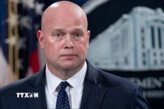 Đại sứ Mỹ tại NATO Matthew Whitaker trong một cuộc họp báo tại Washington DC. (Ảnh: Getty Images/TTXVN)