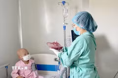 Sức khỏe của bệnh nhi đã cơ bản ổn định. (Ảnh: TTXVN phát)