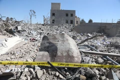 Cảnh đổ nát sau cuộc không kích tại Tehran, Iran. (Ảnh: THX/TTXVN)