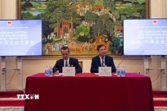 Hội nghị giao thương kết nối doanh nghiệp Việt Nam-Trung Quốc. (Ảnh: Quang Hưng/TTXVN)