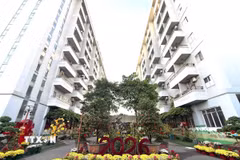 Khu nhà ở xã hội Thiên Phát trong Khu chế xuất Linh Trung 2, Thành phố Hồ Chí Minh. (Ảnh: Thanh Vũ/TTXVN)