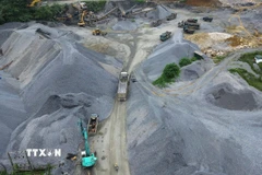 Một mỏ khai thác đá xây dựng. (Ảnh: Quốc Khánh/TTXVN)