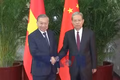 Tổng Bí thư, Chủ tịch nước Tô Lâm hội kiến Ủy viên trưởng Nhân đại toàn quốc Trung Quốc