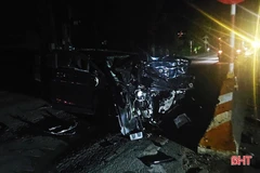 Hiện trường vụ tai nạn nghiêm trọng xảy ra tại Quốc lộ 1, đoạn qua xã Cẩm Xuyên (Hà Tĩnh). (Nguồn: Báo Hà Tĩnh)