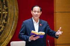 Ủy viên Trung ương Đảng, Phó Chủ tịch Quốc hội, Thượng tướng Trần Quang Phương chủ trì cuộc làm việc. (Nguồn: Trang tin lãnh đạo Quốc hội)