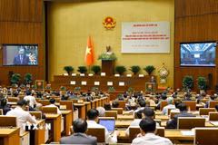 Hội nghị toàn quốc tổng kết công tác bầu cử đại biểu Quốc hội khóa XVI và đại biểu Hội đồng nhân dân các cấp nhiệm kỳ 2026-2031. (Ảnh: Doãn Tấn/TTXVN)