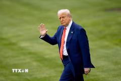 Tổng thống Mỹ Donald Trump tại Nhà Trắng, Washington, D.C. (Ảnh: THX/TTXVN)