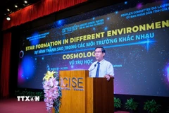 Tiến sỹ Nguyễn Hữu Hà, Phó Giám đốc Sở Khoa học và Công nghệ tỉnh Gia Lai, phát biểu tại Hội nghị. (Ảnh: TTXVN phát)
