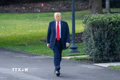 Tổng thống Mỹ Donald Trump tại Nhà Trắng, Washington D.C. (Ảnh: THX/TTXVN)