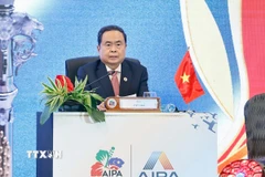 Chủ tịch Quốc hội Trần Thanh Mẫn phát biểu tại Phiên toàn thể thứ nhất. (Ảnh: Doãn Tấn/TTXVN)